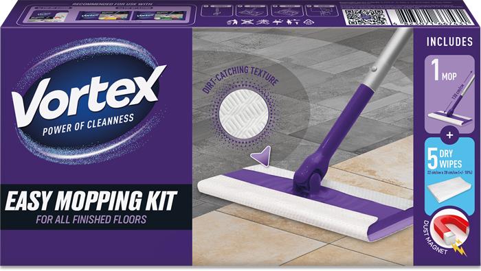 Kezdőkészlet, felmosó, száraz utántöltővel, VORTEX 1 VORTEX