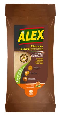 Nedves törlőkendő bútorokhoz, ALEX, 30 db 1 ALEX