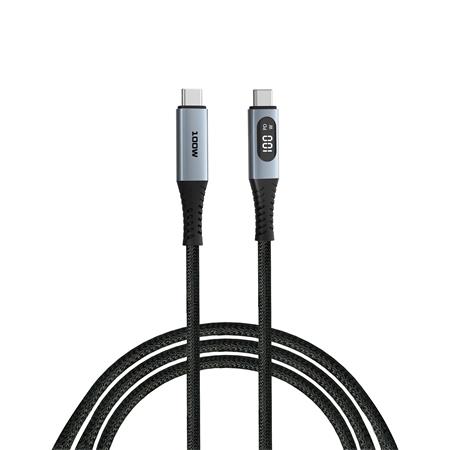 USB kábel, USB-C - USB-C, 1,2 m, 100W, teljesítménykijelzővel, VERBATIM 1 VERBATIM