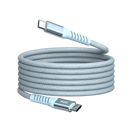 USB kábel, USB-C - USB-C, 1,2 m, 60W, mágneses, VERBATIM, kék 1 VERBATIM