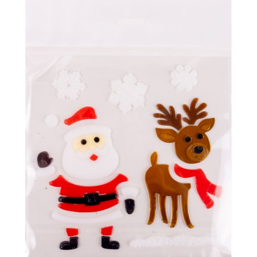 Karácsonyi ablakzselé 20x25 cm mikulás és rénszarvas 2 Karácsonyi ablakzselé 20x25 cm mikulás és rénszarvas - Image 2