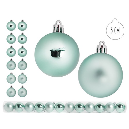 Karácsonyi gömb türkiz 5 cm 12 db/csomag 1 Karácsonyi gömb türkiz 5 cm 12 db/csomag