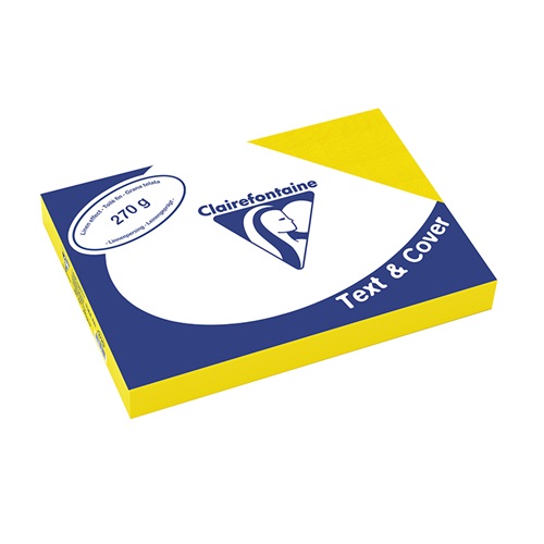 Karton textilhatású Clairefontaine Text and Cover A/4 270g napsárga 100 ív/csomag 1 Karton textilhatású Clairefontaine Text and Cover A/4 270g napsárga 100 ív/csomag