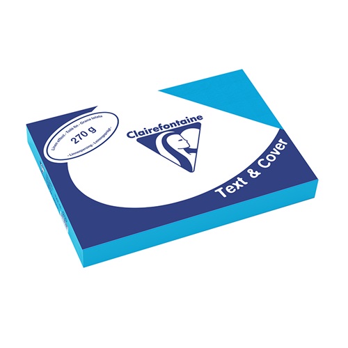 Karton textilhatású Clairefontaine Text and Cover A/4 270g világoskék 100 ív/csomag 1 Karton textilhatású Clairefontaine Text and Cover A/4 270g világoskék 100 ív/csomag