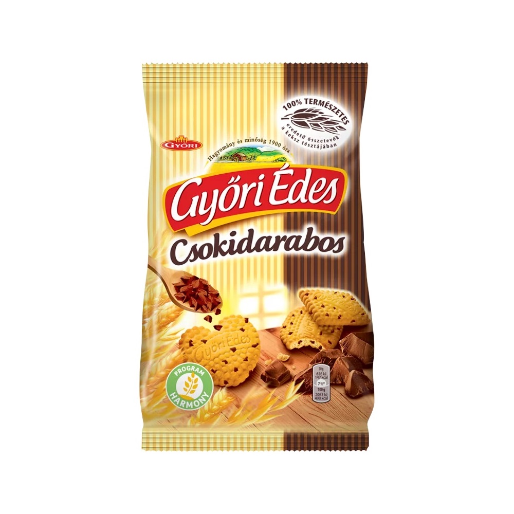 Keksz, 150 g, Győri édes csokidarabos 1 Keksz, 150 g, Győri édes csokidarabos
