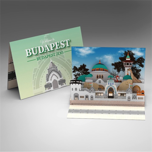 Képeslap pop-up Állatkert 1 Képeslap pop-up Állatkert