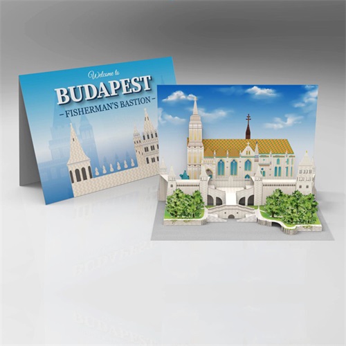 Képeslap pop-up Halászbástya 1 Képeslap pop-up Halászbástya