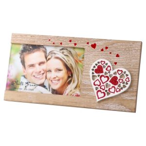 Képkeret Statovac Woody fa 10 x 15 cm asztali, fekvő Heart in heart