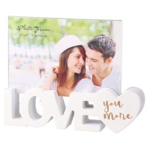 Képkeret Statovac Woody fa 10 x 15 cm asztali, fekvő Love you more