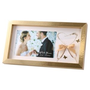 Képkeret Statovac Woody fa 10 x 15 cm asztali, fekvő arany