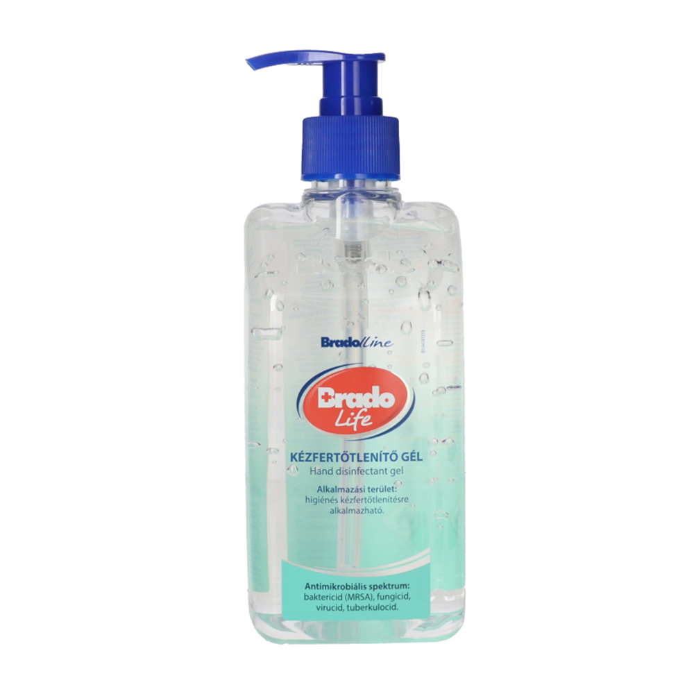 Kéz- és bőrfertőtlenítő gél pumpás 500 ml Classic Bradolife 2 Kéz- és bőrfertőtlenítő gél pumpás 500 ml Classic Bradolife - Image 2
