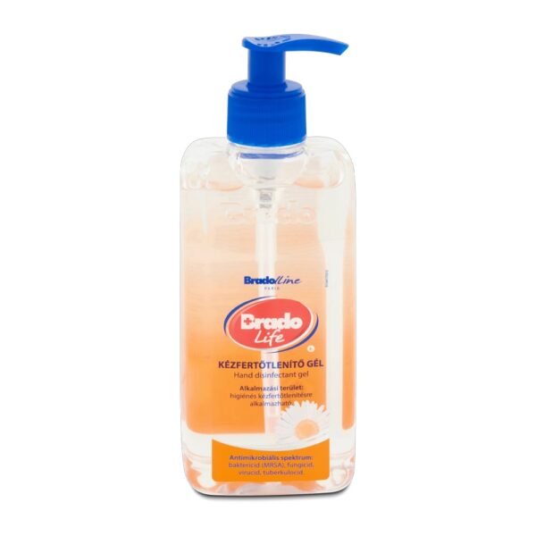 Kez es borfertotlenito gel pumpas 500 ml Bradolife kamillas i537043