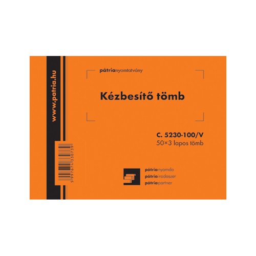 Kézbesítő tömb 50x3 lapos 1 Kézbesítő tömb 50x3 lapos