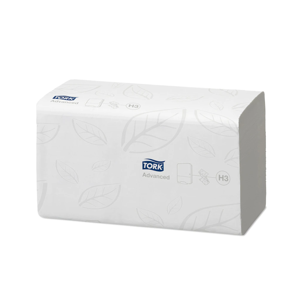 Kéztörlő 2 rétegű Z hajtogatású 250 lap/csomag 15 cs/karton toalettbe dobható Singlefold Tork_290190 fehér - Image 4