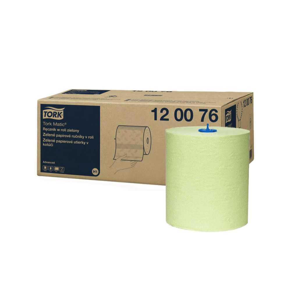 Kéztörlő 2 rétegű tekercses átmérő: 19 cm 150 m/600 lap/tekercs 6 tekercs/karton Advanced Matic® H1 TORK_290076 zöld 1 Kéztörlő 2 rétegű tekercses átmérő: 19 cm 150 m/600 lap/tekercs 6 tekercs/karton Advanced Matic® H1 TORK_290076 zöld