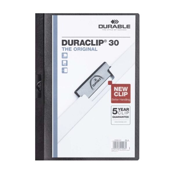 Klip mappa 30 lap DURABLE DURACLIP fekete i113729