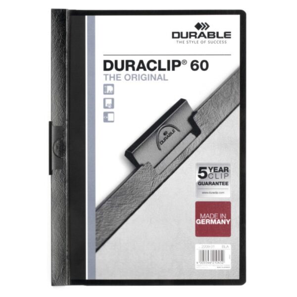 Klip mappa 60 lap DURABLE DURACLIP fekete i113739