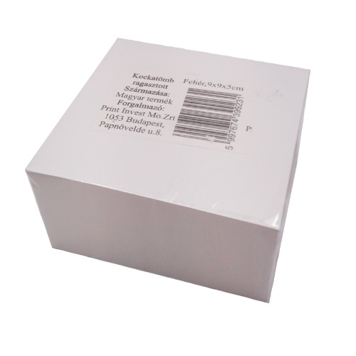 Kockatömb 9x9x5 cm ragasztott 300 lapos 1 Kockatömb 9x9x5 cm ragasztott 300 lapos