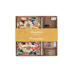 Kollekció Clairefontaine Frida Kahlo jegyzetfüzet, ceruza, binder csipesz, kapocs, radír