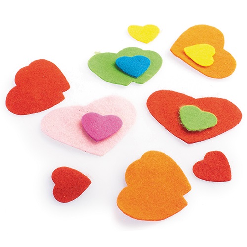 Kreatív CF textil filc szivek 25 db/csomag 2 Kreatív CF textil filc szivek 25 db/csomag - Image 2