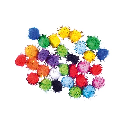 Kreatív Junior csillámos pompom, vegyes, 15 mm, 30 db/csomag 1 Kreatív Junior csillámos pompom, vegyes, 15 mm, 30 db/csomag