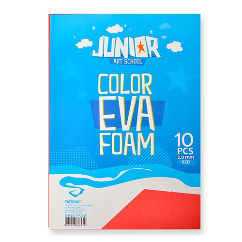 Kreatív Junior dekor gumilap A/4, piros, 10 db/csomag 1 Kreatív Junior dekor gumilap A/4, piros, 10 db/csomag