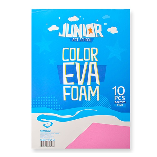 Kreatív Junior dekor gumilap A/4, rózsaszín, 10 db/csomag 1 Kreatív Junior dekor gumilap A/4, rózsaszín, 10 db/csomag