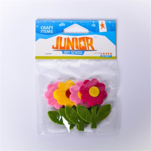 Kreatív Junior filc virágok 4 db/csomag 2 Kreatív Junior filc virágok 4 db/csomag - Image 2