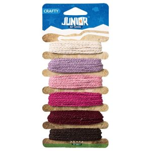 Kreatív Junior pamut zsinór 4 m hosszú,  6 féle szín/csomag