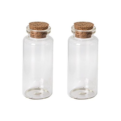 Kreatív Junior üvegcse parafadugóval, 70 mm, 2 db/csomag 1 Kreatív Junior üvegcse parafadugóval, 70 mm, 2 db/csomag