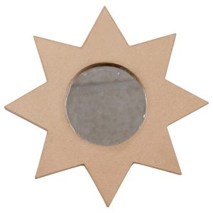 Kreatív decoupage tárgy Clairefontaine Décopatch nap alakú képkeret felakasztható