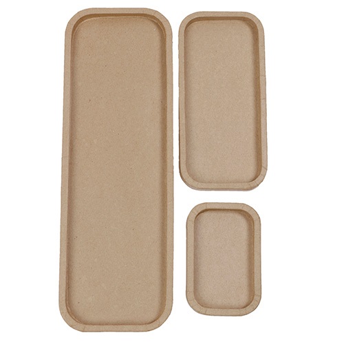 Kreatív decoupage tárgy Clairefontaine Décopatch téglalap alakú tálca 3 db/csomag 1 Kreatív decoupage tárgy Clairefontaine Décopatch téglalap alakú tálca 3 db/csomag