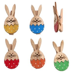 Kreatív dekorcsipesz Statovac fa tojás 6db/csomag