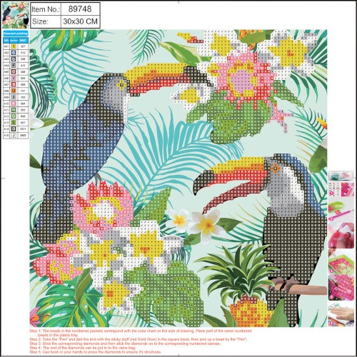 Kreatív gyémántszemes kirakó Centrum 30x30 cm, Tropical 2 Kreatív gyémántszemes kirakó Centrum 30x30 cm, Tropical - Image 2