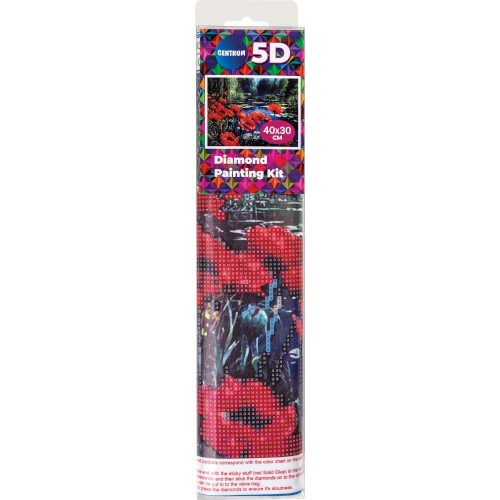 Kreatív gyémántszemes kirakó Centrum 30x40 cm, Tópart pipacsokkal 2 Kreatív gyémántszemes kirakó Centrum 30x40 cm, Tópart pipacsokkal - Image 2