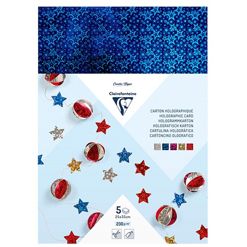 Kreatív kartonpapír Clairefontaine prizmás metál 25x35 cm 195g vegyes 5 ív/csomag 1 Kreatív kartonpapír Clairefontaine prizmás metál 25x35 cm 195g vegyes 5 ív/csomag