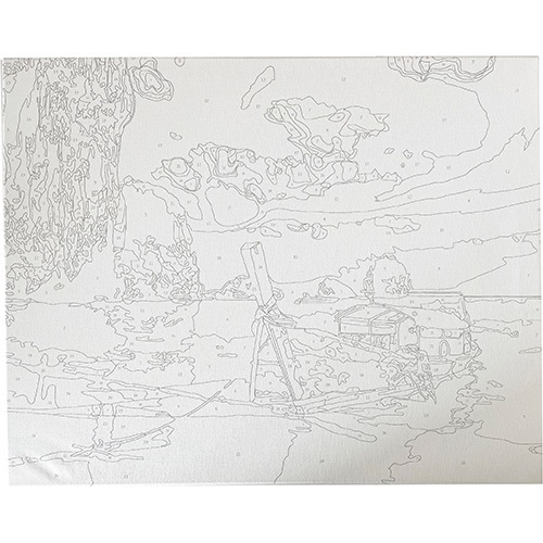 Kreatív kifestő klt. Centrum számozott, 40x50 cm, Kikötött hajó 1 Kreatív kifestő klt. Centrum számozott, 40x50 cm, Kikötött hajó