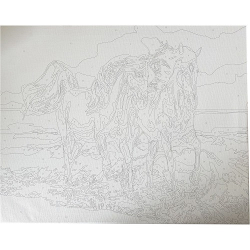 Kreatív kifestő klt. Centrum számozott, 40x50 cm, Lovak a tengerparton 2 Kreatív kifestő klt. Centrum számozott, 40x50 cm, Lovak a tengerparton - Image 2