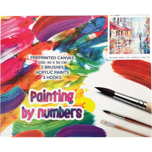 Kreatív kifestő klt. Centrum számozott, 40x50 cm, Párizsi utca 3 Kreatív kifestő klt. Centrum számozott, 40x50 cm, Párizsi utca - Image 3