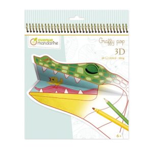 Kreatív színező Avenue Mandarine Graffy Pop 3D, spirálos, A szavanna állatai