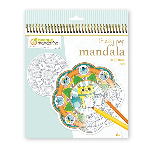 Kreatív színezőfüzet Avenue Mandarine Mandala Állatok 1 Kreatív színezőfüzet Avenue Mandarine Mandala Állatok