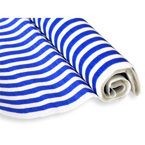Krepp-papír Jolly 50x200 cm 28g/m2 fehér sötétkék csíkos 1 Krepp-papír Jolly 50x200 cm 28g/m2 fehér sötétkék csíkos