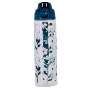 Kulacs Bottle&More 700 ml kék virág, átlátszó