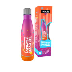 Kulacs Nebulo 460 ml thermo beépített bluetooth hangszóróval, lányos