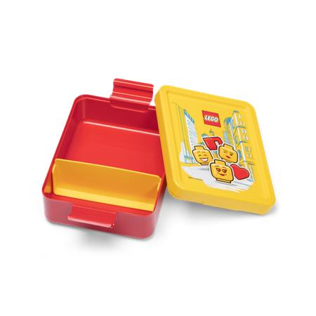 Uzsonnás doboz, LEGO "Iconic Girl", piros-sárga-mintás 2 Uzsonnás doboz, LEGO "Iconic Girl", piros-sárga-mintás