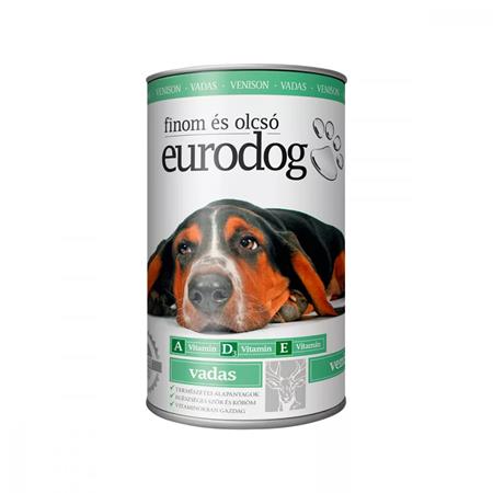 Kutyaeledel, konzerv, 1240 g "Eurodog", vadas 1 .