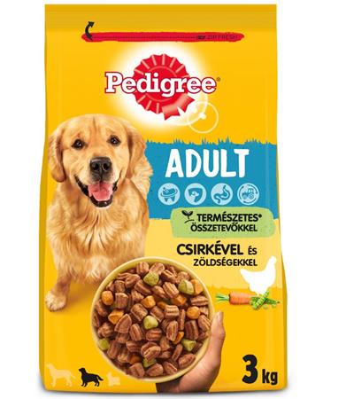 Kutyaeledel, száraztáp, 3 kg, PEDIGREE, csirke és zöldség 1 PEDIGREE
