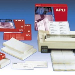 Etikett, mátrixnyomtatókhoz, 2 pályás, 88,9x36 mm, APLI, 8000 etikett/csomag