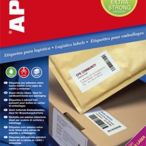 Etikett, univerzális, 105x148 mm, extra erős, APLI "Super Sticky", 400 etikett/csomag
