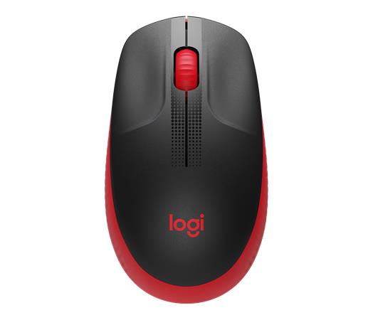 Egér, vezeték nélküli, optikai, USB, LOGITECH, "M190", piros 1 LOGITECH